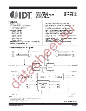 IDT7130LA20PF8 datasheet  